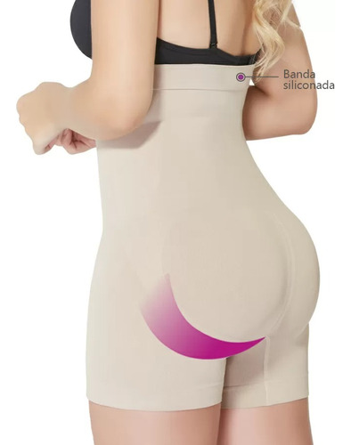 Boxer Faja Talle Alto Sin Costuras Control Banda De Silicona
