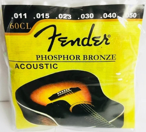 Set De Cuerdas Guitarra Electroacustica  Fender Bronce 