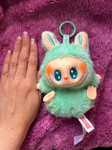 Labubu Peluche Llavero, Regalo Niños, Colores (14x8cm Aprox) Verde Claro