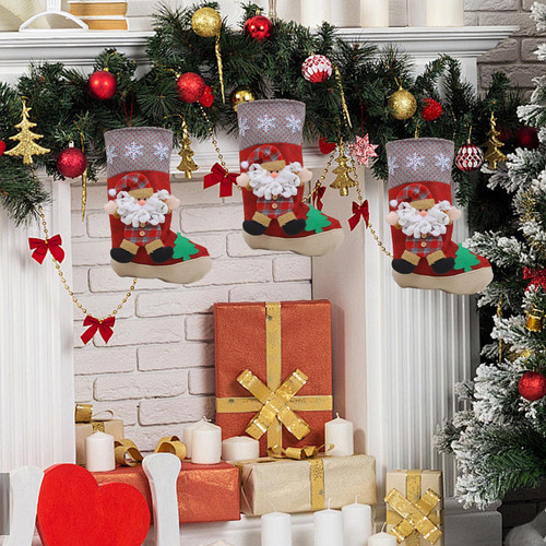 Adornos De Calcetín Navideño Medias Para Calcetín Na