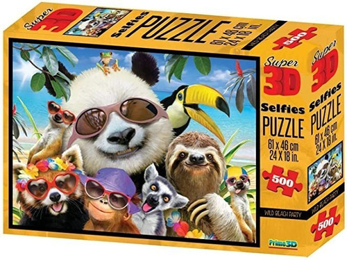 Howard Robinson 3d Puzzle Wild Beach Party Selfie (500 Piez.