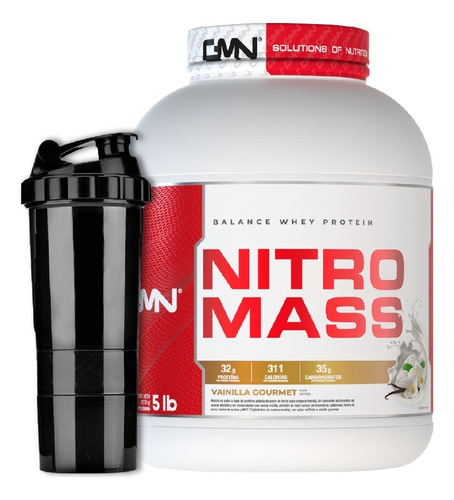 Proteina Nitro Mass 5lb Gmn +bot - Unidad a $218790