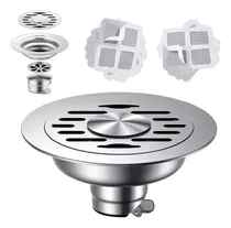 Comprar Coladera Baño Acero Inoxidable Anti Olores +10 Coladera 12cm