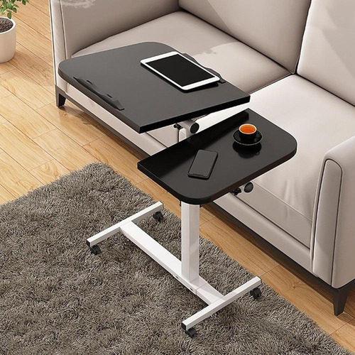 Mesa Dupla Articulada Notebook Ajuste Altura Rodinhas Casa