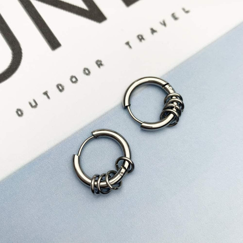 Imagen 7 de 9 de Aros Hombre Aritos Argollas Piercing De Acero Quirúrgico