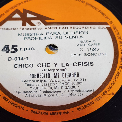 Simple Chico Che Y La Crisis American Recording C3