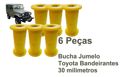 Bucha Da Mola E Jumelo Diant/traz Toyota Band. 30 Mm 6 Pç