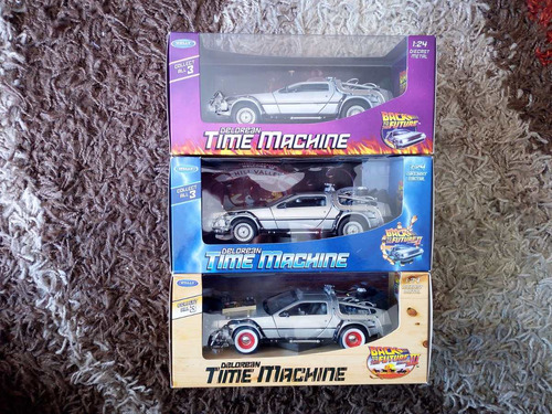 Volver Al Futuro Delorean 1:24 Set Nuevo Welly Ultimo Set