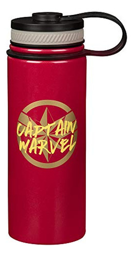 Botella De Acero Inoxidable Captain Marvel 18 Oz - Soy La J