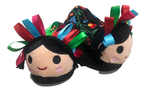 Pantuflas Niños- Niñas Lele Muñeca Mexicana 