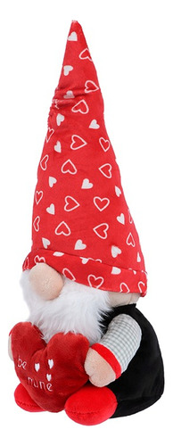 Miniso Peluche Rudolph El Gnomo Con Gorro Navideño Felpa Roj Color Rojo