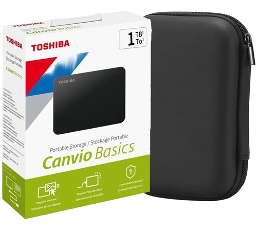 Disco Duro Externo 1tb Toshiba Usb 3.0 Portatil + Funda 