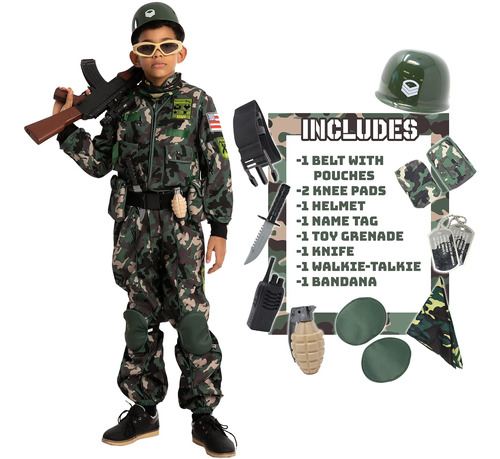 Disfraz De Soldado De Camuflaje Para Nios, Disfraz De Hallow