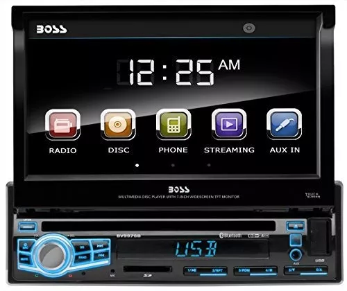 BOSS Audio Doble Din, Bluetooth, MP3/USB/SD AM/FM estéreo del coche,  control remoto inalámbrico, iluminación multicolor, (sin CD/DVD)
