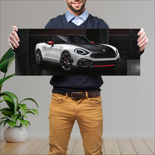 Cuadro 30x80cm Auto 2016 Abarth 124 Spider Auto 91