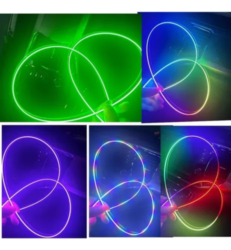 Hilo Led Tablero Luz Rgb Arcoiris Usb +bluetooth Control