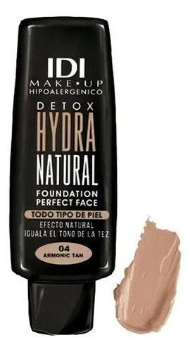 Base de maquillaje líquida IDI Make Up Detox Hydra Natural tono 04 armonic tan - 30g