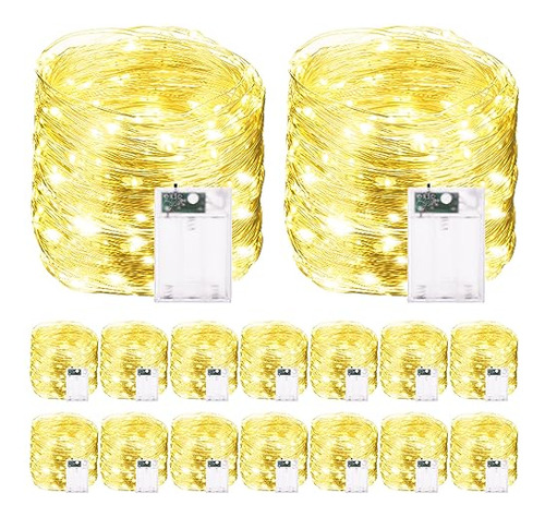 16 Pcs 20 Ft 40 Led Fairy Lights Battery Operated Strin...