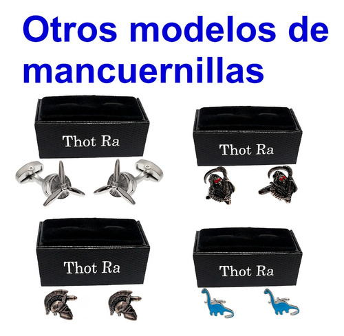 Mancuernillas Thot Ra Cabeza De Toro Gemelos Camisa C162 Color Plateado