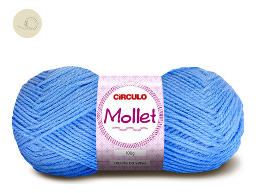 1 Novelo Lã Mollet 100g - Círculo Para Croche Trico Cor 541 - Enseada