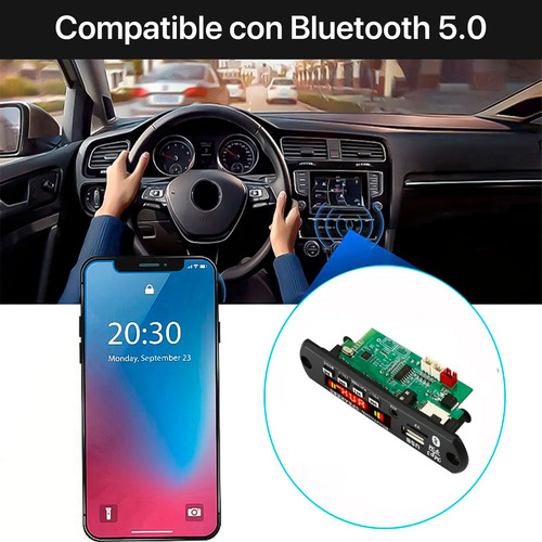 Panel Audio Digital Ovalado Bluetooth 5.0 Radio Fm Usb