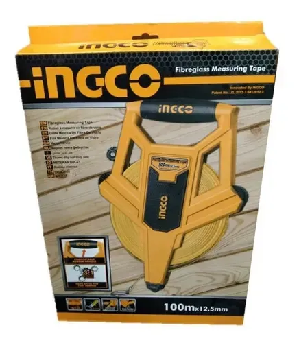 Cinta Metrica Agrimensor Fibra Vidrio 100 M Ingco Hfmt82100