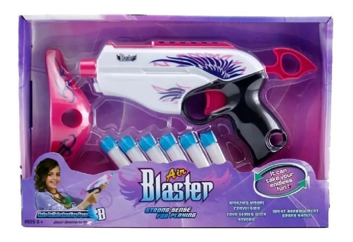 Pistola Air Blaster Para Niñas 6 Dardos