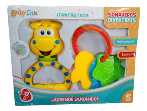 Imagen 2 de 4 de Baby Gus Sonajero Infantil X2 En Caja Playking