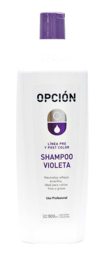 Shampoo Matizador Violeta Cabello Rubio Opción 900ml - Local