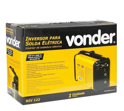 Máquina Inversora Digital De Solda Tig 120a Riv122 Vonder