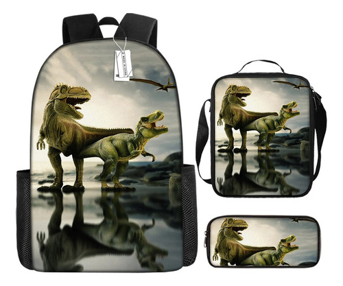 Godzilla Más Vendido Mochila De Estudiante 3 Piezas .l