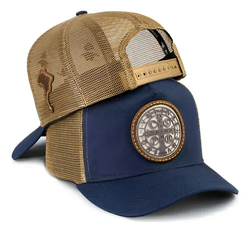 Boné Country Trucker Aba Curva Azul Ajustável São Bento