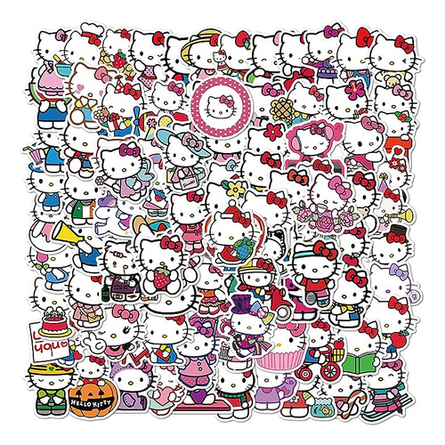 100pcs Stickers Pack White Theme Waterproof Laptop Water Bot