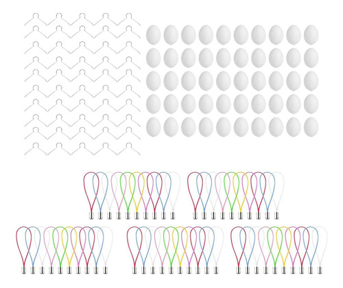 50x Suministros De Kit De Huevos De Pascua Sin Pintar Diy
