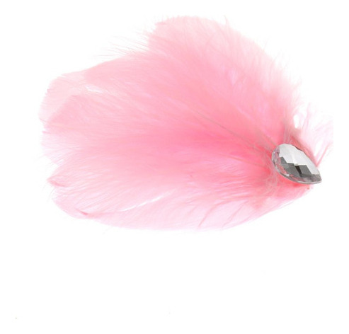 Gorro De Plumas Rosas Para Mujer, Fascinante Pinza Para El P