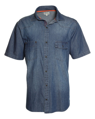 Camisa De Jeans Manga Corta Hombre