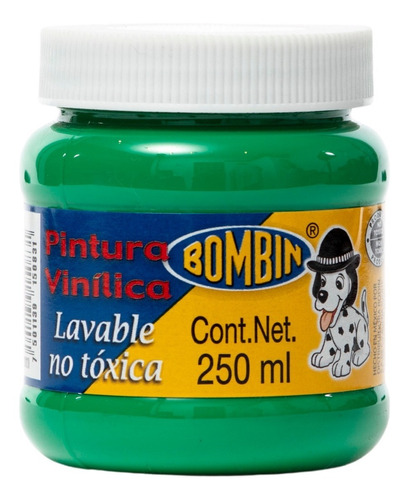 Pintura Vinilica Escolar Bombin 250ml Lavable Color Escoger