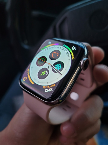 Apple Watch Serie 4 44mm Pantalla Zafiro, Acero Inoxidable 