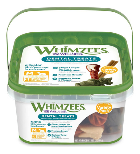 Whimzees Golosinas Dentales Para Perros De Larga Duracin Sin