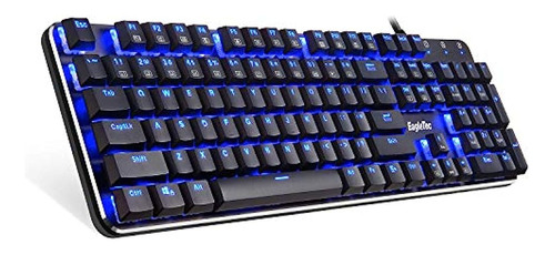 Eagletec Teclado Mecánico Para Videojuegos, Color Marrón.