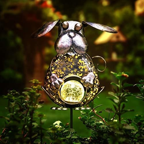 Luces Solares Kaixoxin Para Jardín, De Metal, Diseño De Perr