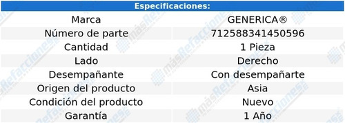 Luna Der C/desemp Chevrolet Spark 11-16 Generica