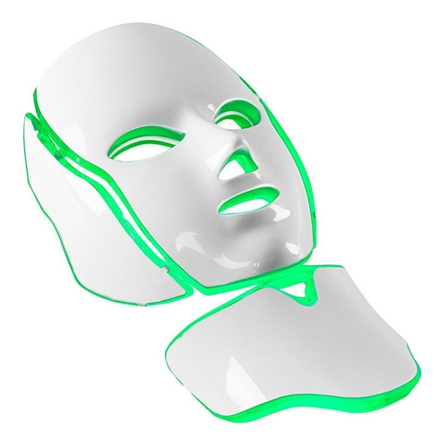 Imagen 1 de 10 de Mascara Led Facial + Cuello 7 Anti Age Arrugas Rosacea Acne