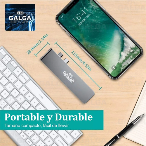 Adaptador Macbook Pro Air 13 15 Usb C Hub Hdmi Micro Sd 7-1