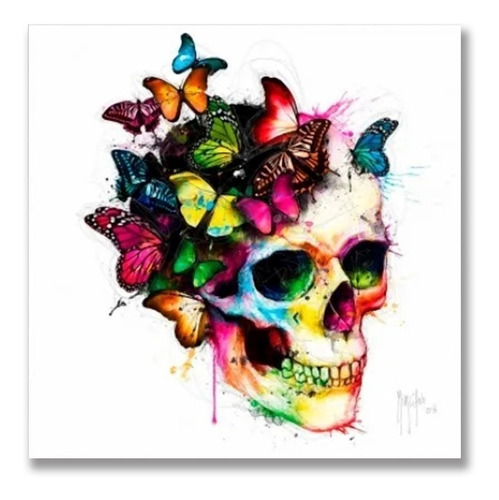 Cuadro Canvas Calavera Mexicana Acuarela Pop Moderno Canvas