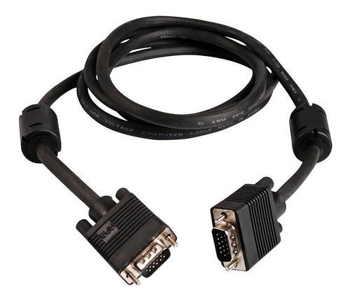 Imagen 1 de 4 de Cable De Video Vga 2 Metros Doble Filtro Pc Monitor Notebook