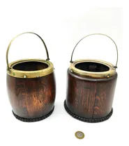 Comprar Baldes Antiguos De Madera Organizadores (x2) - Cocina