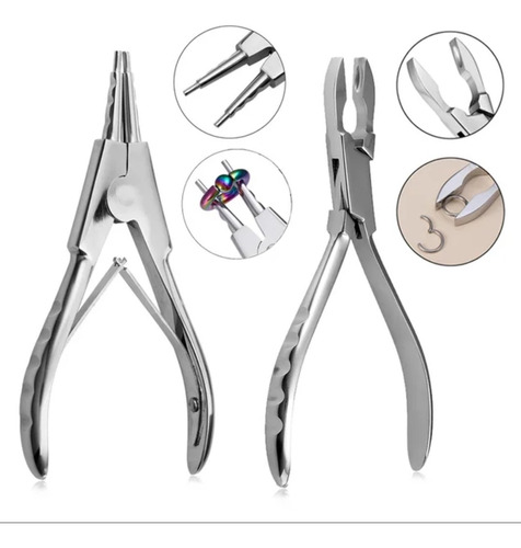 Pinza Piercing Kits De Perforación De Cuerpo De Acero Quirúr