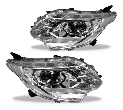 Farol Compativel C/ L200 Triton 17/ 18/ 19 Elétrico Com Led