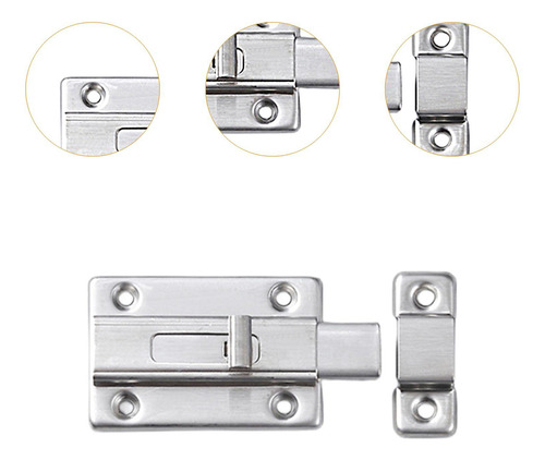 Cerradura De Perno Deslizante, Cerradura 3 Pulgadas